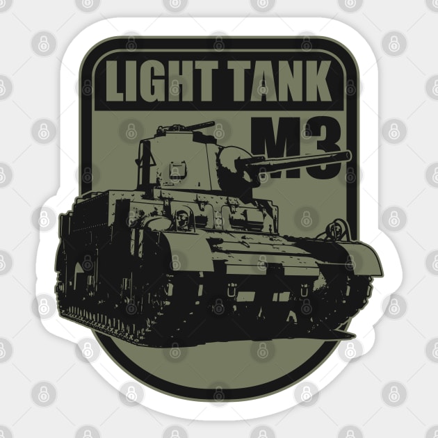 M3 Light Tank Sticker by TCP